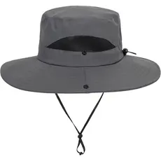 Chapéu de Sol Infantil com Proteção UV, Chapéu de Praia para Meninos e Meninas, Chapéu Safari de Aba Larga para Verão ao