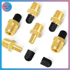 FLOWE 2 Unidades Adaptador De Inflador De Ar De Latão 1/4 " NPT Para Válvula Schrader Conector De Pneu BR