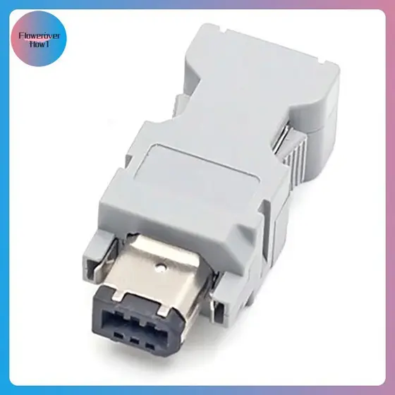 FLOWE Conector Firewire IEEE 1394 De 6 Pinos Para Codificador Yaskawa/Servo Motor-Plugue 6P SM-6E BR