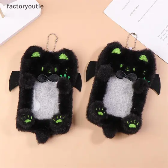FAR Dos Desenhos Animados Bonito Bla Gato Titular Do Cartão De Pelúcia Photocard Caso Saco Chaveiro Pingente Ídolo Foto