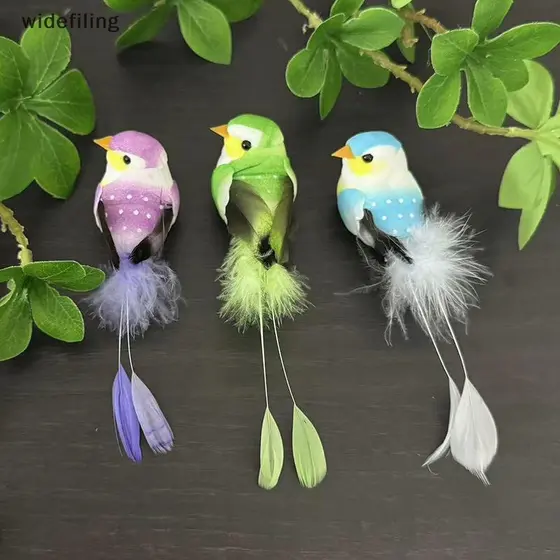 Pássaros Artificiais Fofos , Espuma Falsa , Simulação De Animais , Penas , Modelos De , Artesanato DIY , Decoração De Or
