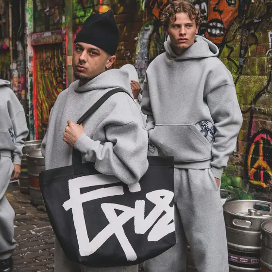 Conjunto de moletom com capuz e calça de moletom, estilo urbano americano, estampa de disco Y2K, design de bolso exclusi