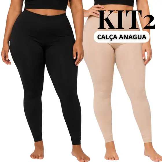 KIT 1 ou 2 Calça Anágua Segunda Pele Para o Frio Não Marca Tira Transparência