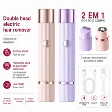 Depilador elétrico de cabelo, com função de cuidado de navalha dupla, cuidado suave para a pele. usando tecnologia avanç