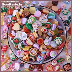 FFOOD 10 Unidades Mini Brinquedos De Comida Para Casa De Bonecas Acessórios De Cozinha Crianças Fingir Brincar