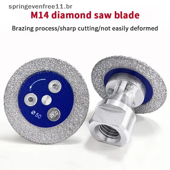 Primavera M14 Serra De Diamante Com Flange Removível Disco De Corte Turbo Para Granito Mármore Cerâmica Concreto Moagem