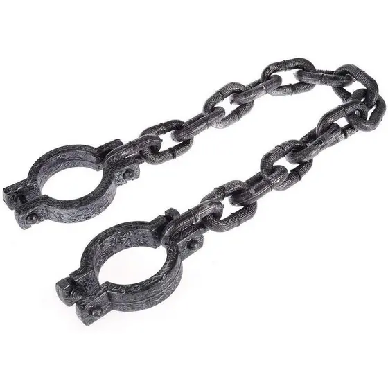 Halloween Chain, Plastic Wrist Shackles Prison Handcuffs Links for Halloween Haunted Decoration Costume Party Trick Prop