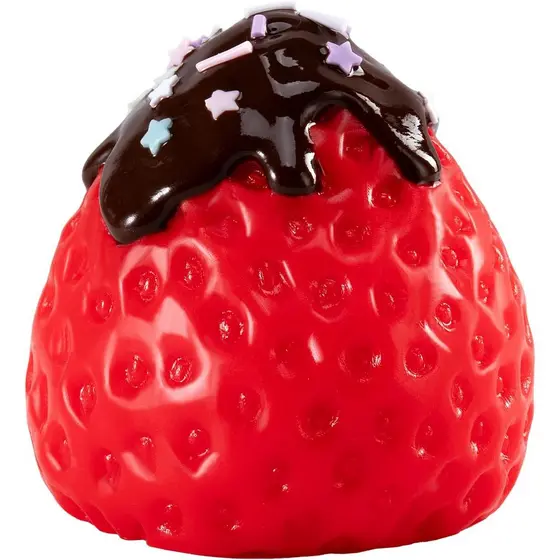 Brinquedo Antiestresse de Silicone Squishy de Morango Grande Feito à Mão para Crianças e Adultos (Molho de Morango Verme