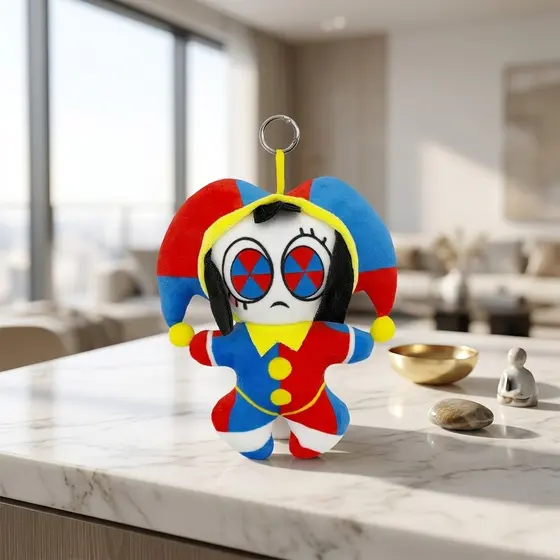 Boneco de Palhaço de Anime - Figura Colecionável da Série Circo com Textura Macia, Adequado para Fãs de Jogos de Anime,