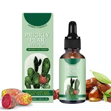 Óleo de Semente de Prickly Pear, 100% Orgânico, Óleo de Prickly Pear Prensado a Frio para Rosto, Hidratante para Pele Se
