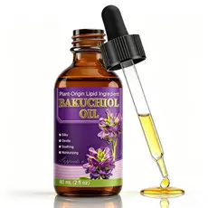 Óleo Facial de Bakuchiol, Alternativa Vegetal ao Retinol com Óleo de Jojoba e Vitamina E, Óleo Hidratante Leve para Pele