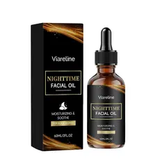Óleo Facial Noturno para Mulheres Negras, Hidratante e Calmante com Arginina e Ácido Ascórbico, 2 Fl Oz