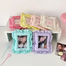 [Estoque pronto] Porta-cartões Visual oco de 10 cm, estudante, 65 mm, barra de renda, bolsa de armazenamento, fone de ou