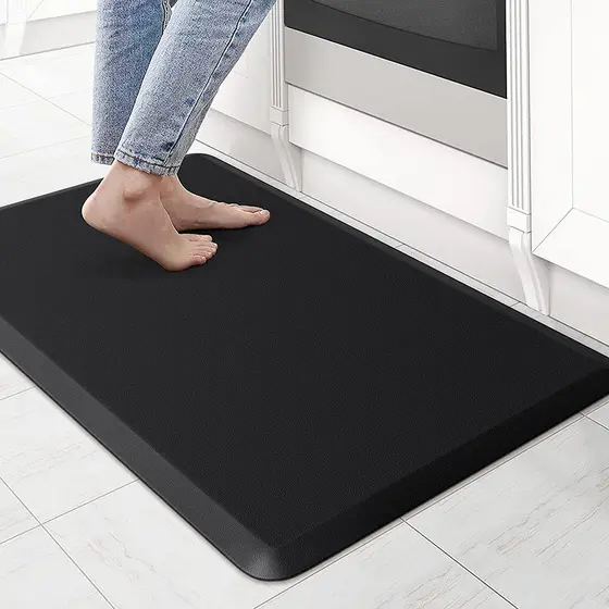 Tapete de cozinha em PVC para uso internacional, tapete de couro espesso, à prova d'água, resistente a óleo, tapete anti