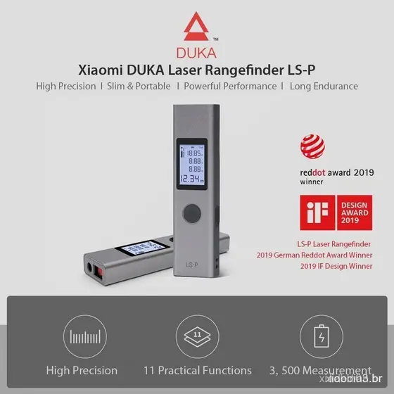 Telêmetro Xiaomi Laser Trena LS-P 40m de alta precisão Y4N H51L