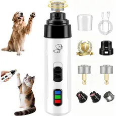 Lixador de Unhas para Cães Aprimorado, Silencioso e Profissional, Aparador de Unhas para Gatos e Cães, Lixador de Unhas
