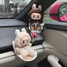 Boneco Labubu para carro, almofada de segurança para assento de carro, suporte universal para saída de ar, ornamento dec