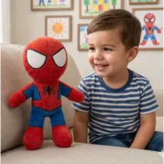 Pelúcia Homem Aranha Bordado Herói 27cm Decorar, Brincar, Colecionar e Presentear