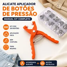 Alicate Aplicador Com 200 Botões De Pressão De Metal , Kit De Fixação De Ilhós Para Roupas De Bebê , Artesanato De Costu