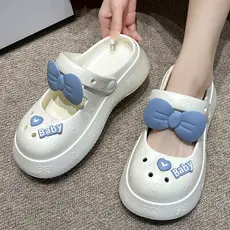 Buraco sapatos femininos Mary Jane chinelos sandálias de verão chinelos femininos casa sapatos domésticos EVA chinelos s