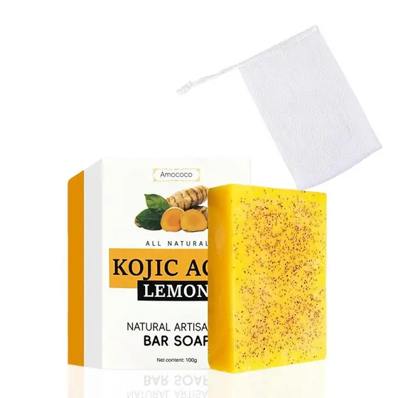 Sabonete Artesanal de Cúrcuma com Vitamina C, para Pele Natural, Tom Uniforme, Esfoliação Suave, Sabonete Artesanal de L