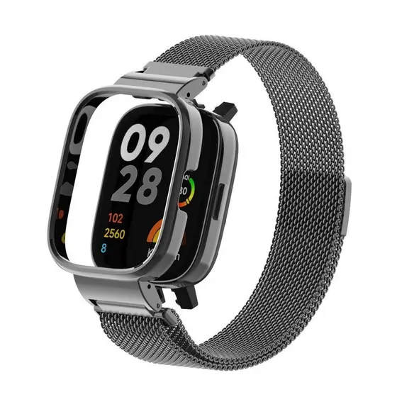 Para Redmi Relógio 6 3 Ativo 4 5 Pulseira De Metal 3 2 Lite Banda Capa Cinta Laço Magnético + Caso