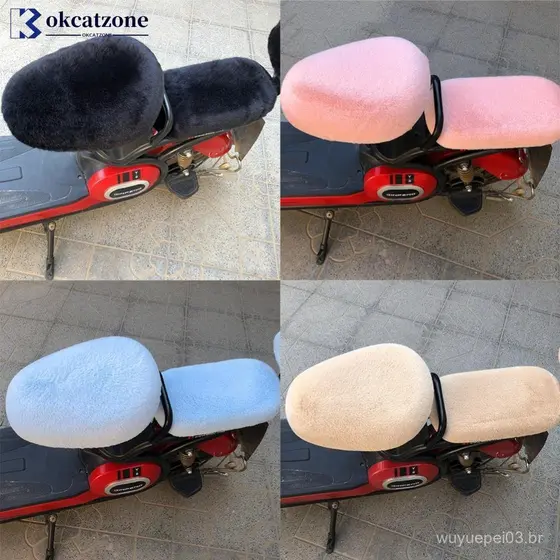 OKCATZONE Selim De Bicicleta Elétrica De Pelúcia Macio Capas De Assento Almofada De Ciclismo Confortável F4I3