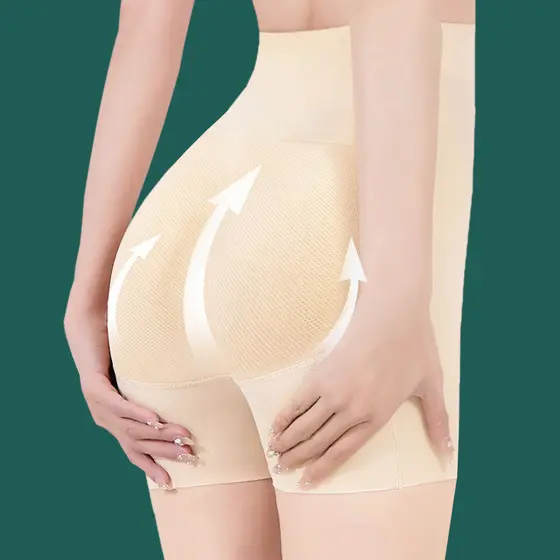 Calças De Levantamento De Cintura Alta Plus Size Para Mulheres – Modelagem Corporal E Compressão Abdominal Com Almofadas