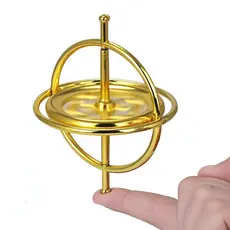 Brinquedo educacional clássico para crianças, giroscópio de metal para aprendizagem científica criativa, alívio de estre
