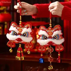 DALTON Decoração De Ano Novo , Com Sinos Carrilhão De Vento De Bênção Tradicional , Ornamento De Personagem Fu Acordando