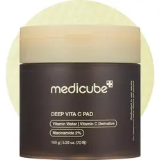 Tônico Facial Deep Vita C da Medicube para Tom de Pele e Textura Irregulares |   Água vitamínica e 3 vitaminas, almofada
