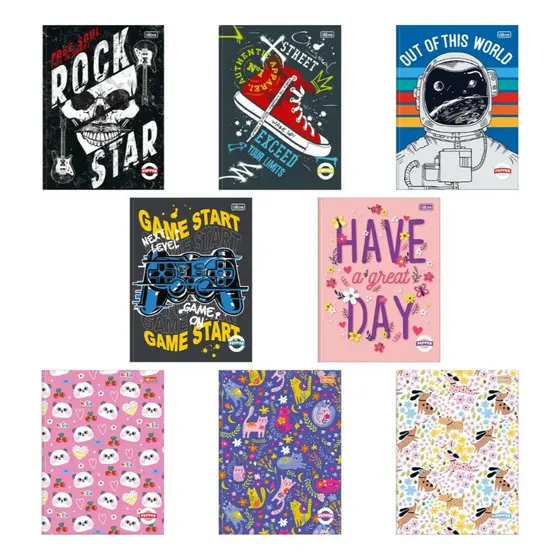 CADERNO BROCHURA CAPA DURA COM PAUTA PEPPER 80 FLHS - TILIBRA