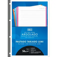 Bloco de Refil para Fichário Caderno Argolado Universitário Tiliflex Lumi 96 folhas Académie Tilibra
