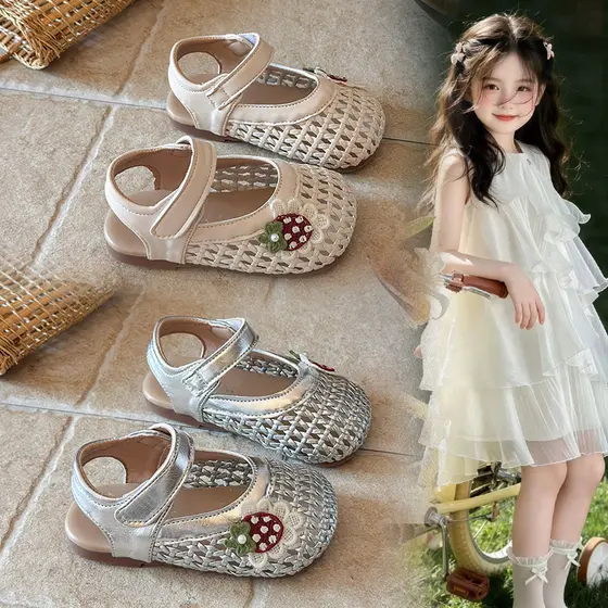 2026 novo estilo verão meninas sapatos sola macia jardim de infância menina princesa 1-6 anos de idade sandálias Baotou