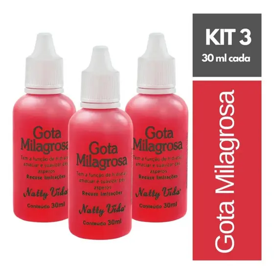 Kit Com 3 Gota Milagrosa Natty Vida Original