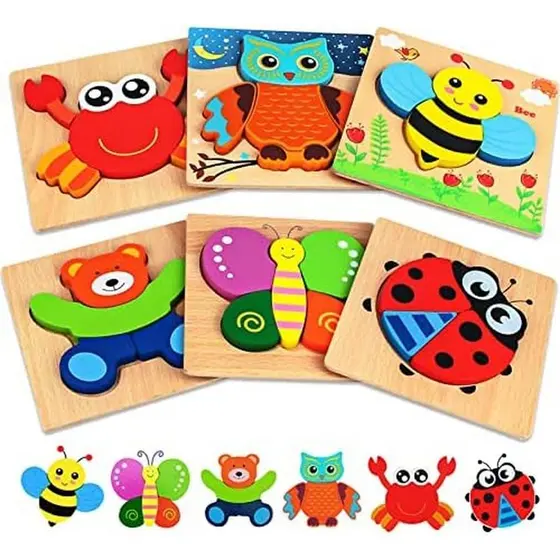 Quebra-Cabeças Montessori De Madeira Para Crianças , : De 1 A 3 Anos , Brinquedos Meninas , Meninos , Bebês-Cabeça Infan