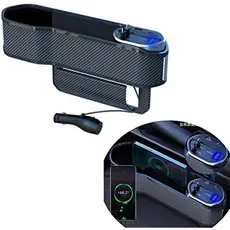Organizador De Preenchimento De Lacuna De Assento De Carro Com Carregador Sem Fio , 2 Portas USB E 2 Cabos De Carregamen