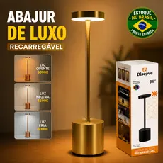Luminária De Mesa LED Abajur Sem Fio Recarregável Luxo 3 Cores Touch Para Quarto Cabeceira Escrivaninha Estudo