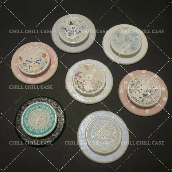 griptok magsafe magsafe popsocket Chill ^ Cupido Anjo Coelho Boneco de neve em relevo Suporte magnético para telefone ad