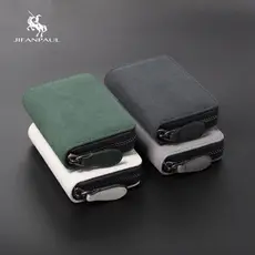 carteira masculina com ziper carteira masculina Titular do cartão de camurça masculino titular do cartão requintado Anti