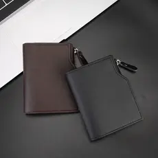 carteira masculina carteira masculina com ziper Carteira curta masculina nova carteira tripla Multi-cartão carteira masc