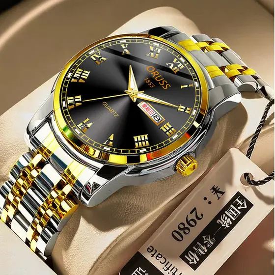 relogio masculino Relógio masculino relógio de movimento automático mecânico luminoso moda negócios aço Retro re