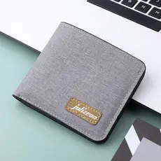 carteira masculina com ziper carteira masculina Carteira de lona masculina curta estudante com zíper carteira fina carte