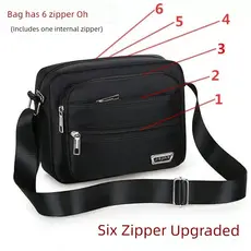 carteira masculina com ziper carteira masculina Bolsa masculina bolsa de ombro bolsa mensageiro tecido Oxford mochila pe