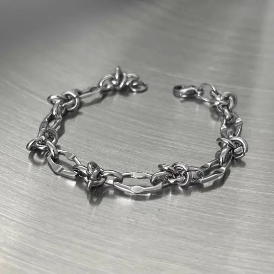 pulseira pulseira masculina Espinhos pulseira de aço de titânio masculino feminino ins Street Wear europeu americano Hip