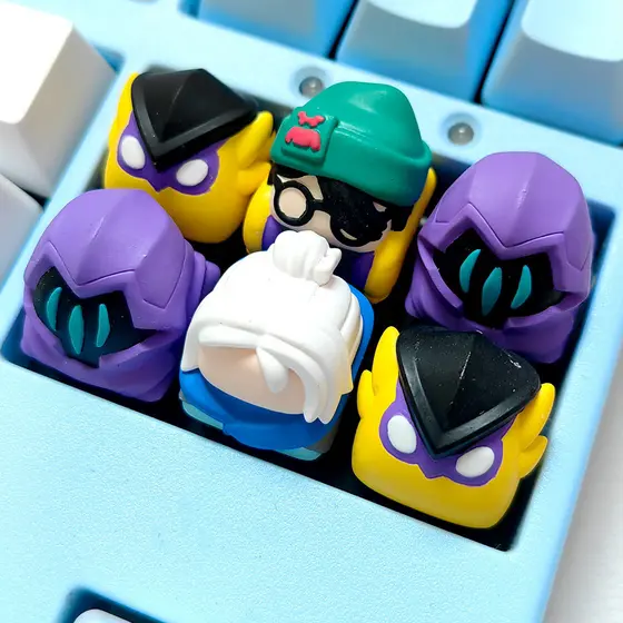 Contrato destemido exclusivo Keycap preservado ovo crepúsculo borboleta Valente teclado mecânico Material de resina Orig