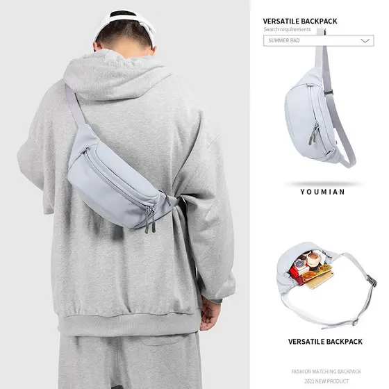 Bolsa mensageiro masculina esportiva impermeável leve e combinada