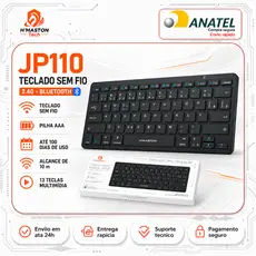 H'MASTON JP110 Teclado Para Tablet Teclado Sem Fio Para Notebook Teclado Bluetooth Teclado Sem Fio Para Computador 2.4G