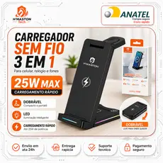 H'Maston YD55 Carregador Por Indução Iphone 3 em 1 Carregador Indução Iphone dobrável Carregador Magnetico Iphone
