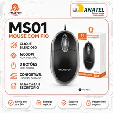 H'Maston MS01 Mouse Com Fio Mause Mouse Gamer Com Fio Mouse Com Fio Para Notebook Mouse Barato Mouse Usb